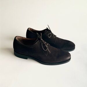 Men’s Aquatalia Dark Brown Suede Genuine Leather  Oxfords size 10